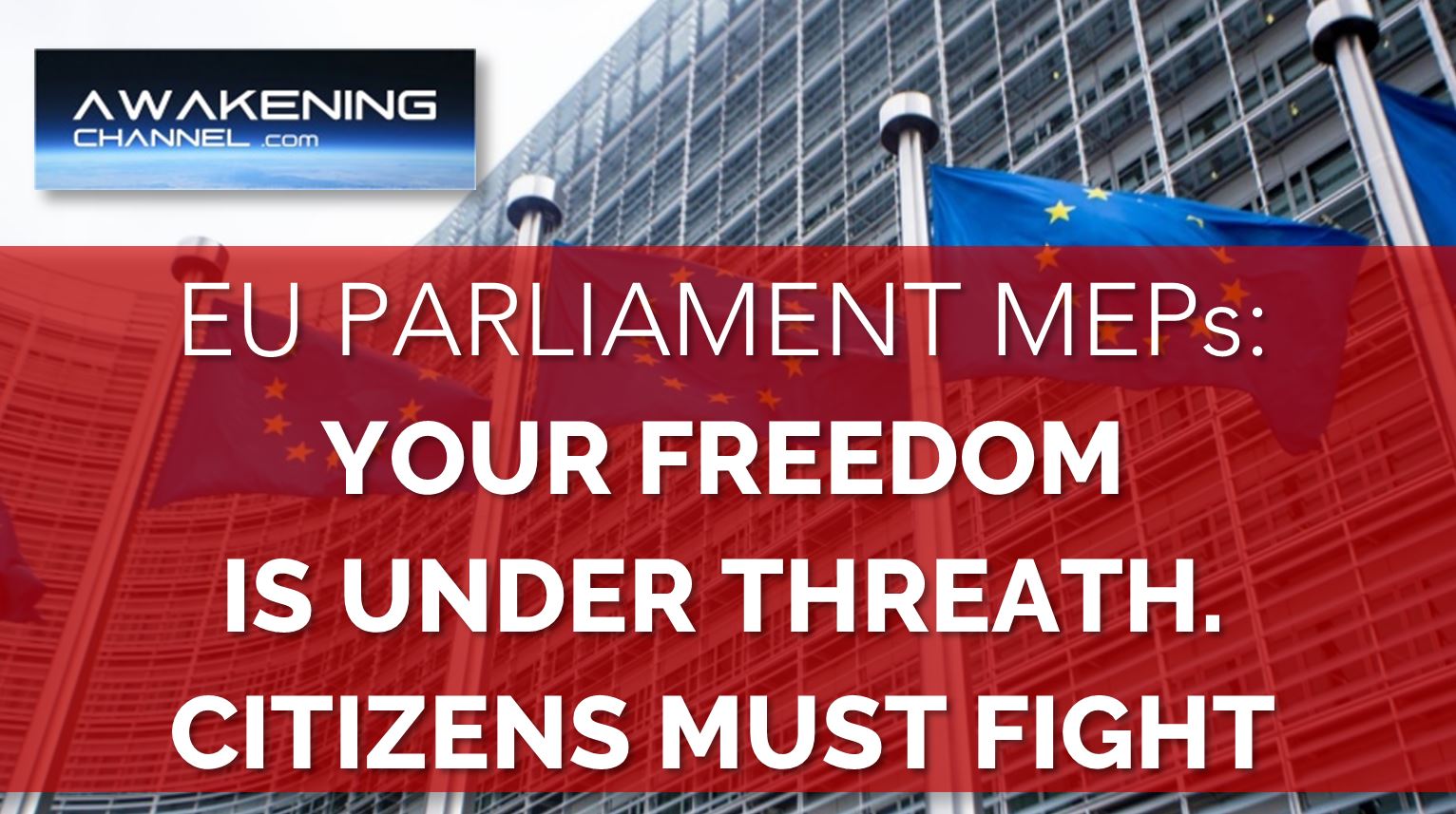 WARNING! (CV19) EU Parliament MEPs: YOUR FREEDOM IS UNDER THREAT! CITIZENS MUST FIGHT!