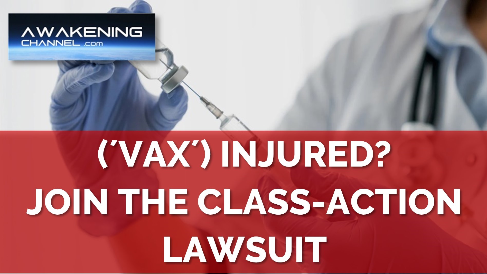(´VAX´) INJURED? Join The Class-Action Lawsuit Against The Australian Govt.